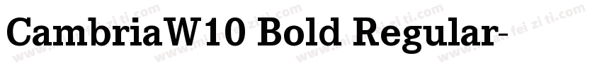 CambriaW10 Bold Regular字体转换